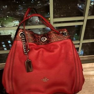 Red Coach hobo , crossbody bag new with tags Women’s Purse